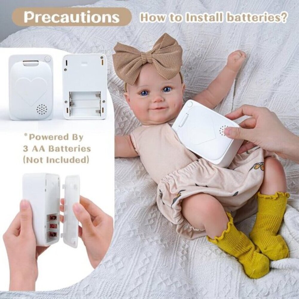 Interactive Reborn Baby Dolls Girl 20Inch white Green Real Life Baby Doll - Picture 6 of 7